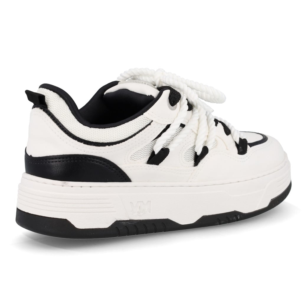 Via Marte Tenis Casual 225003-01 Milk-Preto-Milk Napa-Mesh Sport_6__